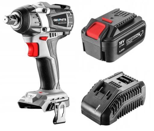 АККУМУЛЯТОРНЫЙ БЕСЩЕТОЧНЫЙ УДАРНЫЙ гайковерт МОЩНЫЙ АККУМУЛЯТОРНЫЙ АККУМУЛЯТОР 18 В 4 АККУМУЛЯТОРА