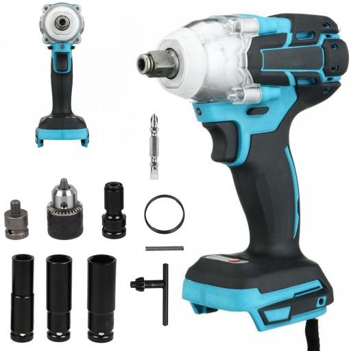 АКУМУЛЯТОРНИЙ УДАРНИЙ ЕЛЕКТРИЧНИЙ ГАЙКОКЛЮЧ 520Nm ДЛЯ КОЛІС 1/2 + НАБІР ГОЛОВОК