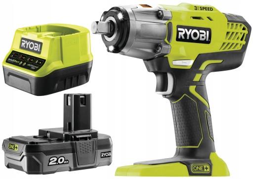 КЛЮЧ УДАРНИЙ АКУМУЛЯТОРНИЙ RYOBI R18IW3 + 2Ah