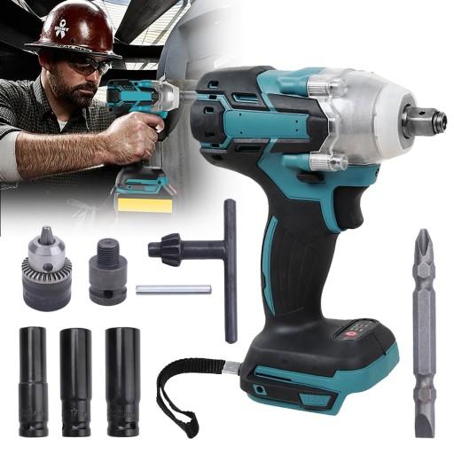 НАБІР АКУМУЛЯТОРНИХ УДАРНИХ КЛЮЧІВ 1/2'' 520Nm 18V + ГОЛОВКИ