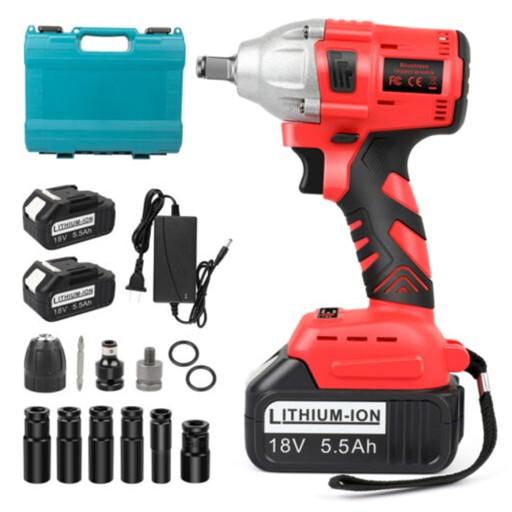 УДАРНЫЙ КЛЮЧ БЕСЩЕТОЧНЫЙ УДАРНЫЙ ПИСТОЛЕТ С АККУМУЛЯТОРОМ 2*18 В