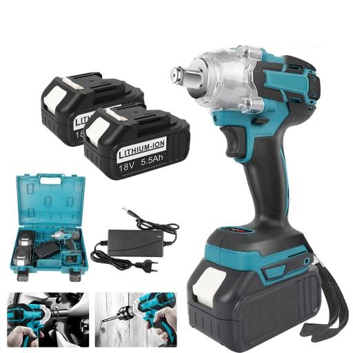 УДАРНЫЙ КЛЮЧ ДЛЯ MAKITA 18 В 650 НМ ЭЛЕКТРИЧЕСКИЙ 5500 мАч + 2 * AKU