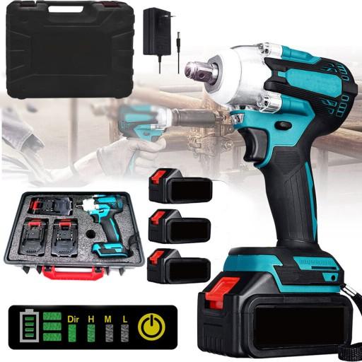 УДАРНЫЙ КЛЮЧ ДЛЯ MAKITA 18 В 650 Нм 1280 Вт МОЩНЫЙ ЭЛЕКТРИЧЕСКИЙ КЛЮЧ + 3AKU