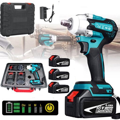 УДАРНЫЙ КЛЮЧ ДЛЯ MAKITA 18 В 650 Нм 1280 Вт МОЩНЫЙ ЭЛЕКТРИЧЕСКИЙ КЛЮЧ +3AKU