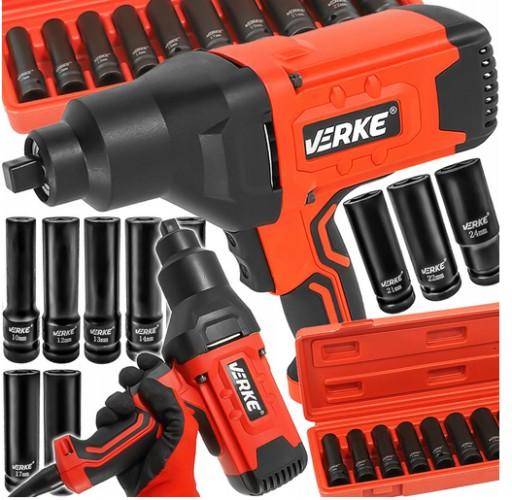 КЛЮЧ УДАРНИЙ ЕЛЕКТРИЧНИЙ 1/2 800Nm АВТОМОБІЛЬНІ КОЛЕСА + ГІЗДІ УДАРНІ