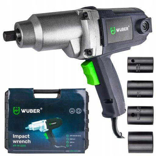 КЛЮЧ УДАРНИЙ ЕЛЕКТРИЧНИЙ для КОЛІС 1/2 800Nm 2200W ВИСОКОЇ ПОТУЖНОСТІ 4 головки набір