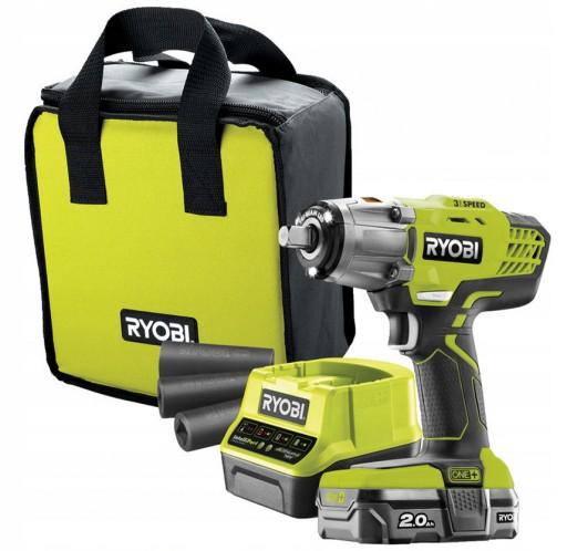 RYOBI УДАРНЫЙ ГАЙВЕР R18IW3-120S 18 В 2,0 Ач + РАЗЪЕМЫ