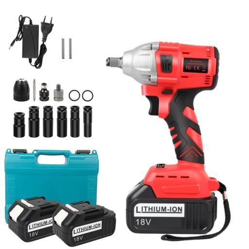 УДАРНИЙ КЛЮЧ АКУМУЛЯТОРНА ВИВІРУТКА ДЛЯ КОЛІС ГНІЗДОВІ ПЕРЕХОДНИКИ В ЧОХАЛІ 2Х АКУМУЛЯТОР