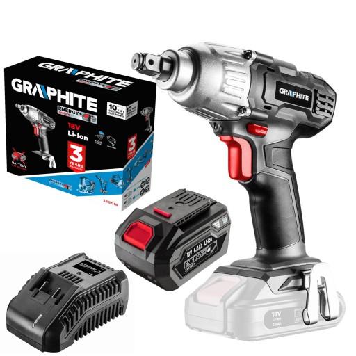 Акумуляторний ударний гайковерт 18V Graphite 58G018 +6