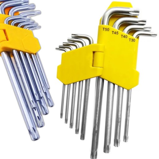 TORX SECURITY HEX KEYS T10-T50 9 ШТ Набір ключів TORX IMBUS