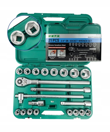 HONITON ГАЙКОВІ КЛЮЧІ 3/4 21 ЕЛЕМЕНТ 19-50 MM H6021 ПРОФЕСІЙНИЙ НАБІР