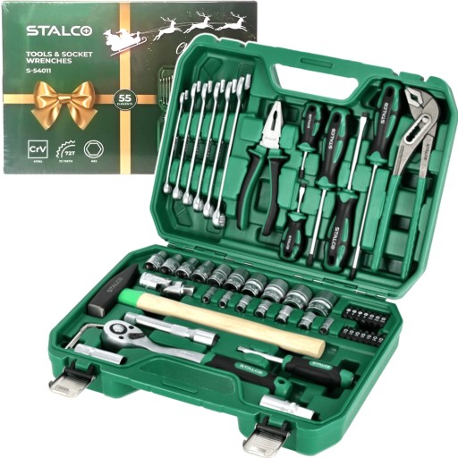 ГОЛОВКИ, МОЛОТОК, ОТВЕРТКИ, ПОДАРОЧНЫЙ НАБОР ИНСТРУМЕНТОВ 55