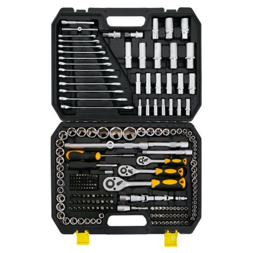 НАБОР ТОРЦЕВЫХ КЛЮЧЕЙ В КОРПУСЕ НАБОР ИЗ 218 ЭЛЕМЕНТОВ 1/2 1/4 3/8 ODIN