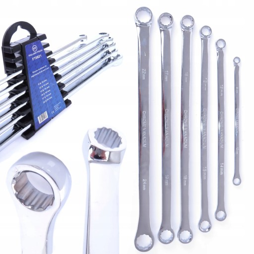 КЛЮЧІ НАКИДНІ ПРЯМІ ДОВГІ ДЛЯ НАТЯЖНИКІВ 8-24 ММ 6 EL