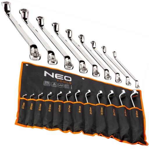 КЛЮЧИ НАКИДНЫЕ ИЗОГНУТЫЕ 6–32 ММ, НАБОР 1 09-952 NEO