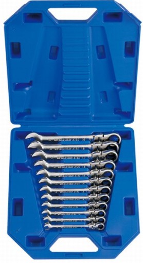 КЛЮЧІ КІЛЬЦЕВІ ПЛОСКІ. 8-19ММ 12шт. КІНГ ТОНІ