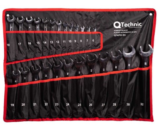 КЛЮЧІ КІЛЬЦЕВІ 6-32 НАБІР ВІДКРИТИХ КЛЮЧІВ У ФУТЛЯРІ НАБІР 25 ШТ.