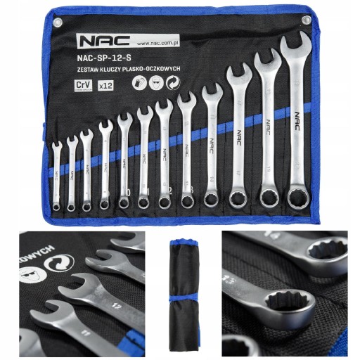 NAC НАБІР КЛЮЧІВ КОМБІНАЦІЙНИХ 6-22ММ 12ШТ.
