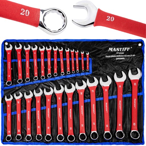 НАБІР ГАЙКОВИХ КЛЮЧІВ КІЛЬЦЕВИЙ ПЛОСКИЙ 6-32 ММ 25 шт.
