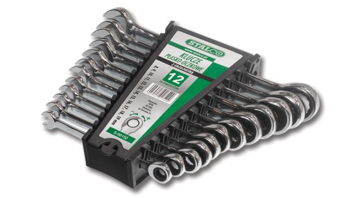 КЛЮЧИ НАКОЛЬНЫЕ С ТРЕЩОТКОЙ, 12 ШТ. СТАЛКО S-56152