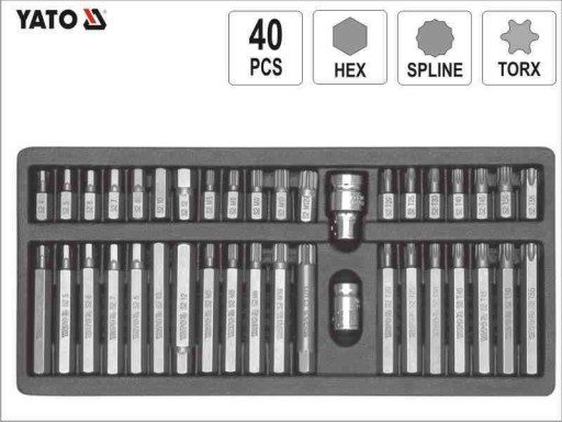 КЛЮЧИ TORX/ALLEN/SPLINE (40 ШТ.), ВОЙНЫ, ЯТО