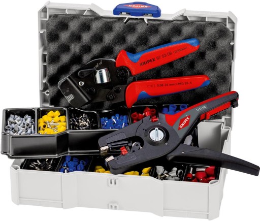 KNIPEX 97 90 15 Набір кабельних наконечників + кліщі для зняття ізоляції