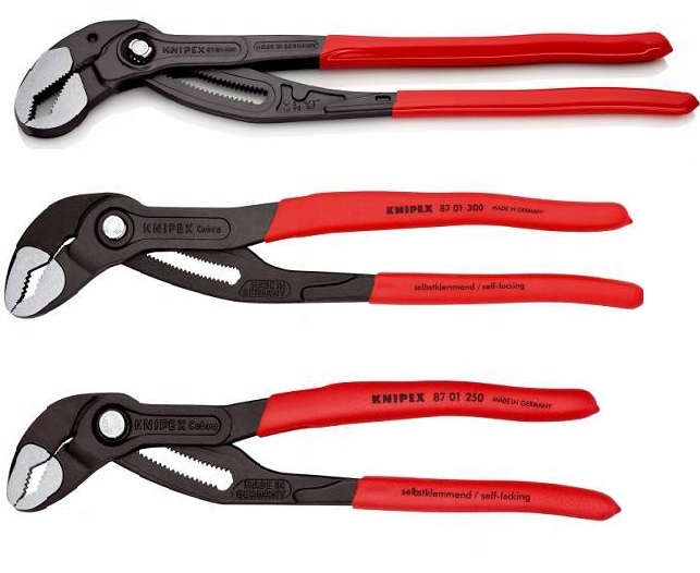 KNIPEX COBRA 400/300/250 ММ НАБОР ПЛОСКОГУБЦЕВ ДЛЯ ТРУБ