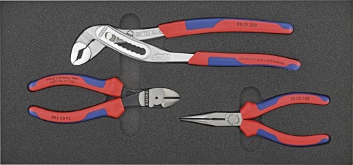 Набір інструментів KNIPEX: плоскогубці 160 -250 + фреза 160мм