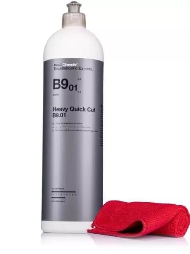 KOCH CHEMIE B9.01 Heavy Quick Cut 1L FREE MICROFIBER - міцна полірувальна паста