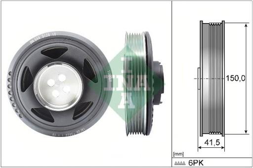 544 0129 10 - ШКІВ КОЛЕНВАЛА BMW 1.5D F20/F45F/F46/X1 MINI 544012910