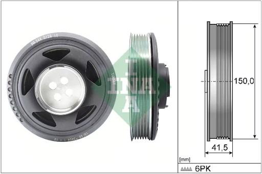 544 0129 10 - ШКИВ КОЛЕНВАЛА BMW 1.5D F20/F45F/F46/X1 MINI