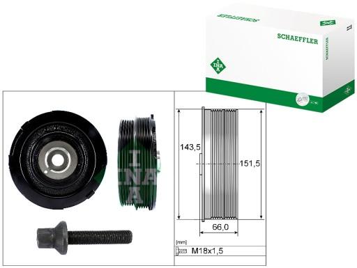 544 0069 20 - ШКІВ КОЛЕНВАЛА BMW 3 E46 5 E39 2.0D 02.98-09.03 INA