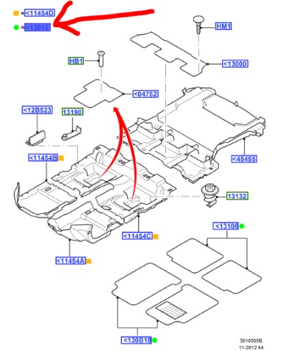 КОМПЛЕКТ Килимків FORD S-MAX Mk1 2007-2010 рр