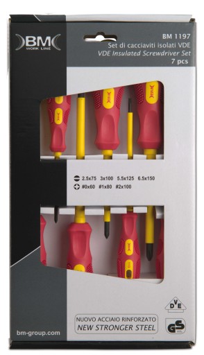 НАБОР ОТВЕРТОК В ИЗОЛЯЦИИ ДО 1000V, 1197