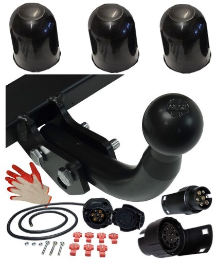 КОМПЛЕКТ БУКСИРУЮЧОГО ГАКА + джгут проводів + ПЕРЕХОДНИК 7/13P TOYOTA YARIS 1 I P1 99-2005