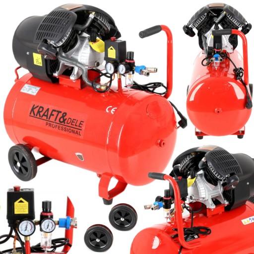 КОМПРЕССОР 100Л 2-ПОРШНЕВОЙ КОМПРЕССОРНЫЙ СЕПАРАТОР С ПРЯМЫМ ПРИВОДОМ 230В