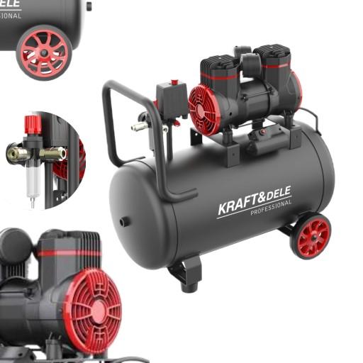 КОМПРЕСОР 50 Л, ТИХИЙ, БЕЗ МАСЛА, 2 ПОРШНЯ, 2 НАСОСИ, КОМПРЕСОР 230 В