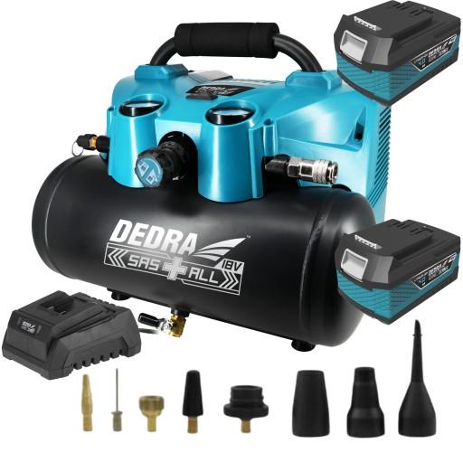 АКУМУЛЯТОР КОМПРЕСОРНИЙ 6L DEDRA + 2x18V 4Ah 7077V