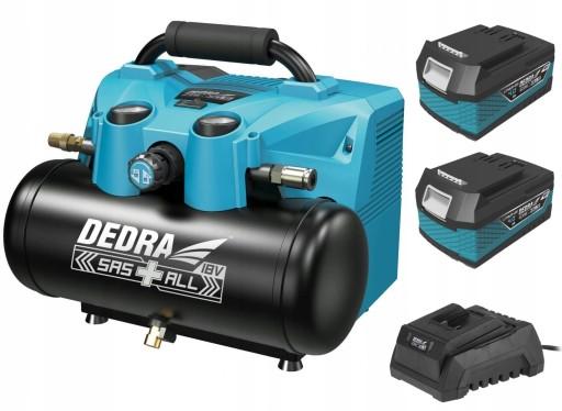АКУМУЛЯТОР КОМПРЕСОРНИЙ 6L DEDRA + 2x18V 4Ah 7077V