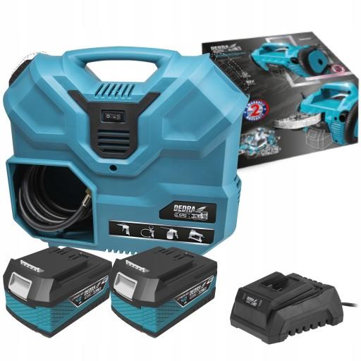 КОМПРЕСОР БЕЗБАКУРНИЙ 2x18V 4Ah КОМПРЕСОР DEDRA