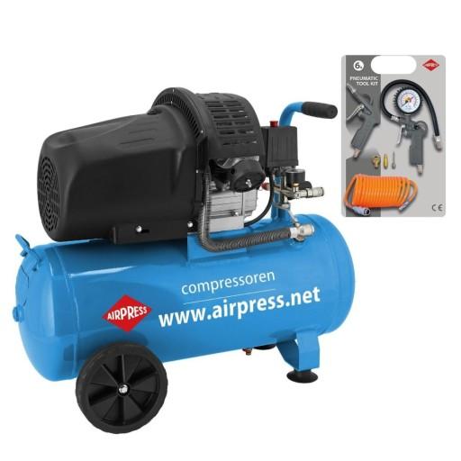 КОМПРЕСОР МАСЛЯНИЙ 50 Л ДВОПОРШНЕВИЙ ТИП V 50 Л HL 425-50 + КОМПЛЕКТ