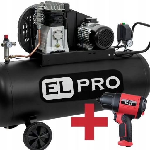 МАСЛЯНЫЙ КОМПРЕССОР ELPRO 200Л 3кВт+ Ключ 1750Нм 1/2