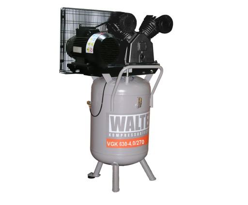 ВЕРТИКАЛЬНИЙ 2-ПОРШНЄВИЙ КОМПРЕСОР 270Л 10БАР 400В WALTER