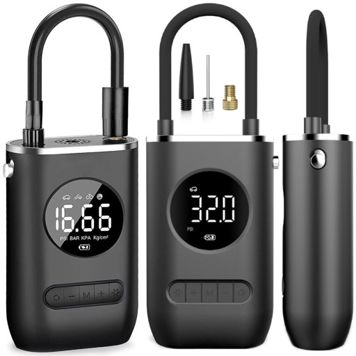 Компресор насос для автомобіля велосипед ліхтарик 10.3 Bar акумуляторна батарея