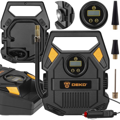 АВТОМОБІЛЬНИЙ КОМПРЕСОР 12V LED LCD CAR PUMP TURBO DEKO КОМПРЕСОР