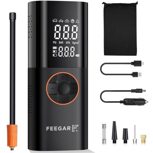 АВТОМОБІЛЬНИЙ КОМПРЕСОР 12В для коліс Feegar Portable Pump Compressor Powerbank