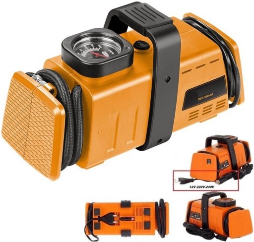 АВТОМОБИЛЬНЫЙ КОМПРЕССОРНЫЙ НАСОС 12В + 220В