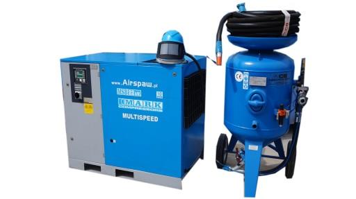 ГВИНТОВИЙ КОМПРЕСОР MARK 22 кВт + ПІСКОВІДЧИСЛЮВАЧ 215 Л + БІКЕРУН