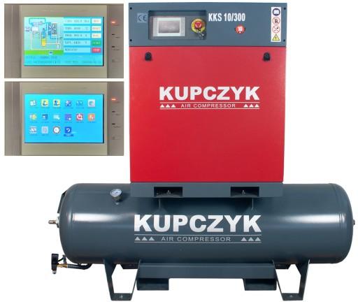 ГВИНТОВИЙ КОМПРЕСОР БАК 300 ЛІТРІВ KUPCZYK KKS 10/300 ПРОДУКТИВНІСТЬ 970 л/хв.