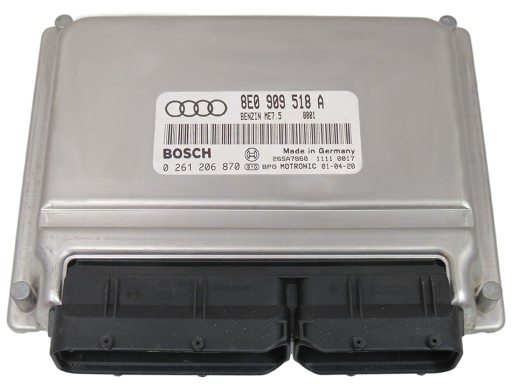 8E0 909 518 A  0 261 206 870 - БЛОК КОМП'ЮТЕРА AUDI A4 B6 1.8T 8E0909518A 0261206870